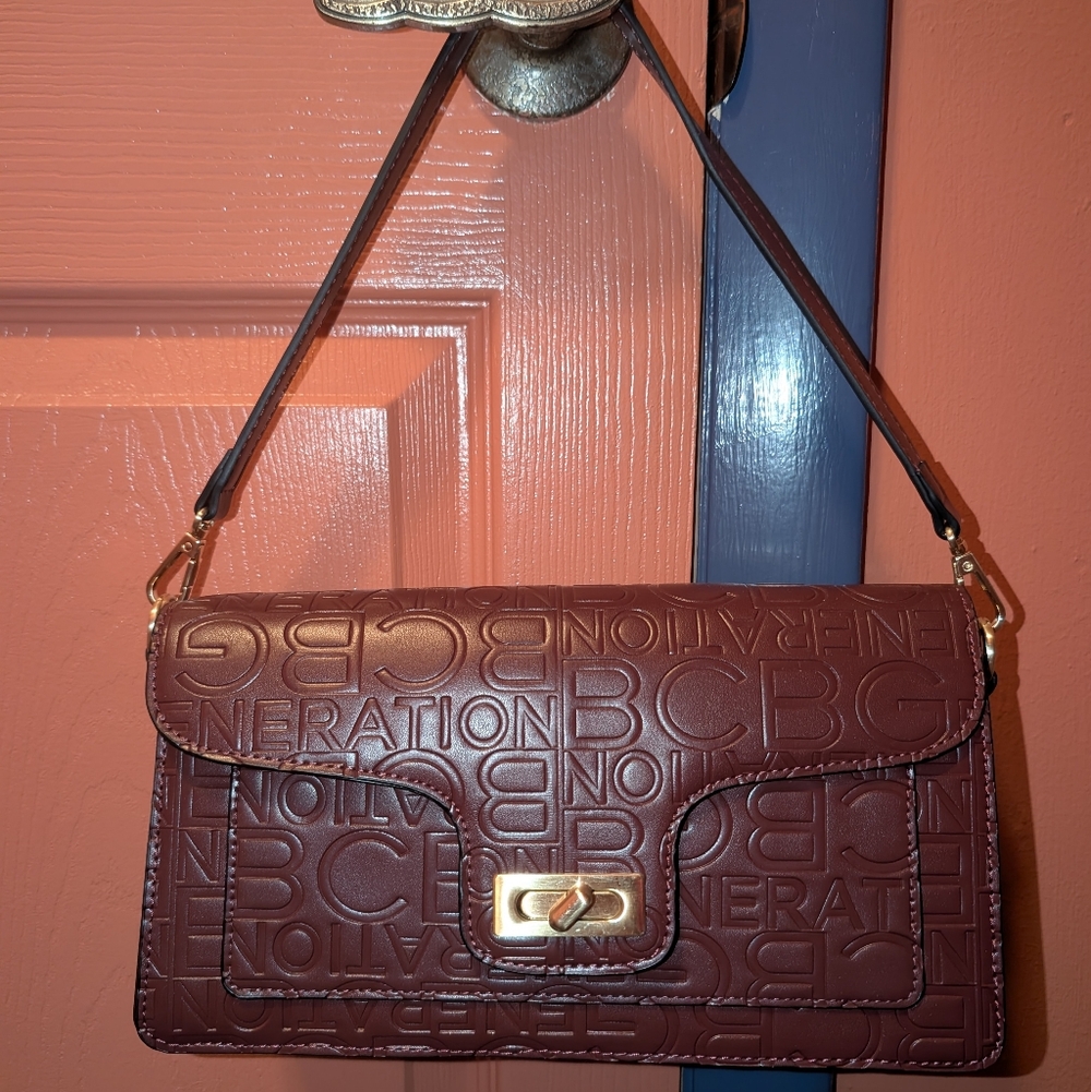 BCBG Embossed Shoulder Bag